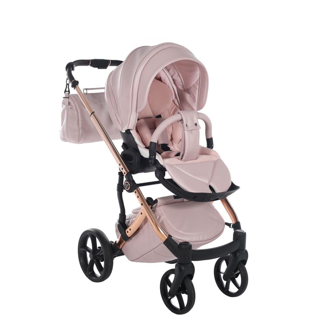 Junama Tailor 3 in 1 Ecopelle Pink/Pink Navicella Pink Telaio Rosegold