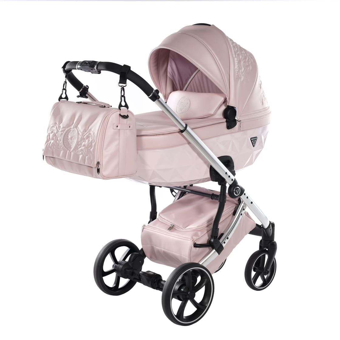 Junama Tailor 2 in 1 Ecopelle Pink/Pink Navicella Pink Telaio Chrome
