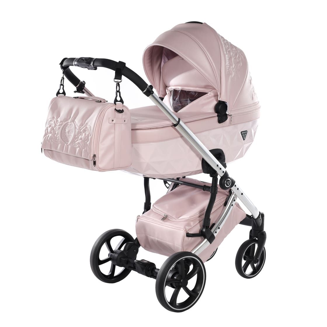 Junama Tailor 3 in 1 Ecopelle Pink/Pink Navicella Pink Telaio Chrome