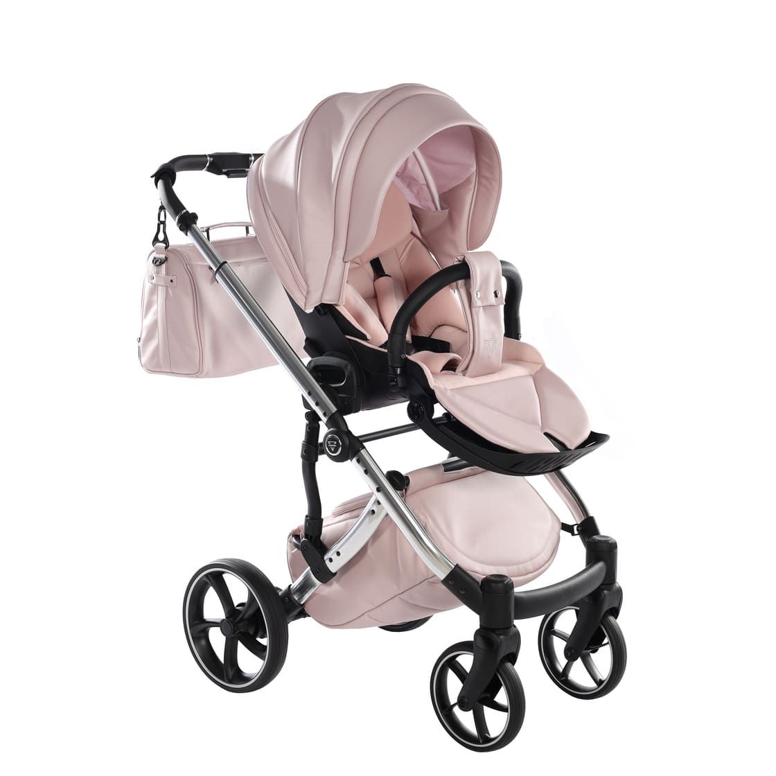 Junama Tailor 2 in 1 Ecopelle Pink/Pink Navicella Pink Telaio Chrome