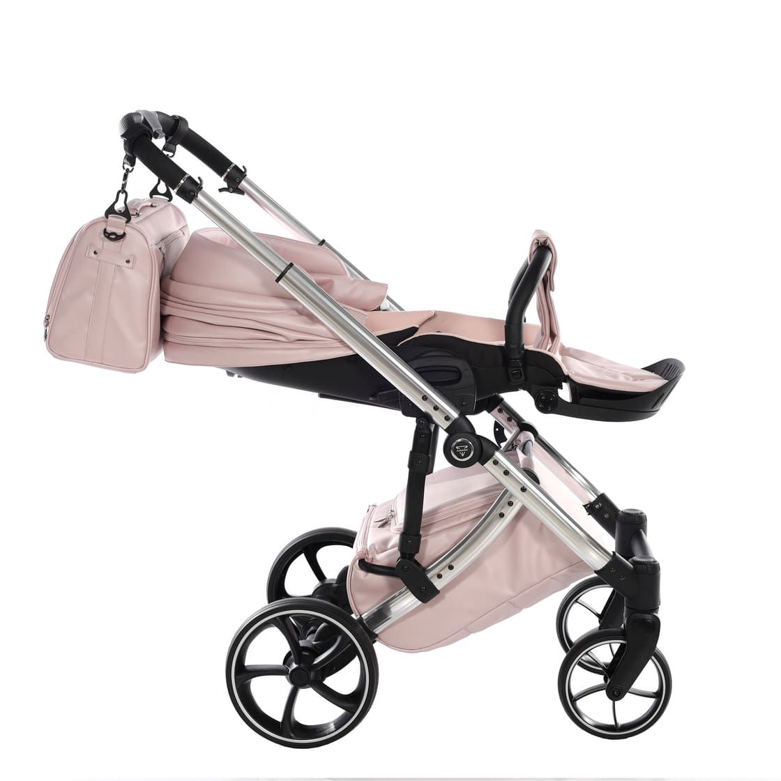Junama Tailor 2 in 1 Ecopelle Pink/Pink Navicella Pink Telaio Chrome