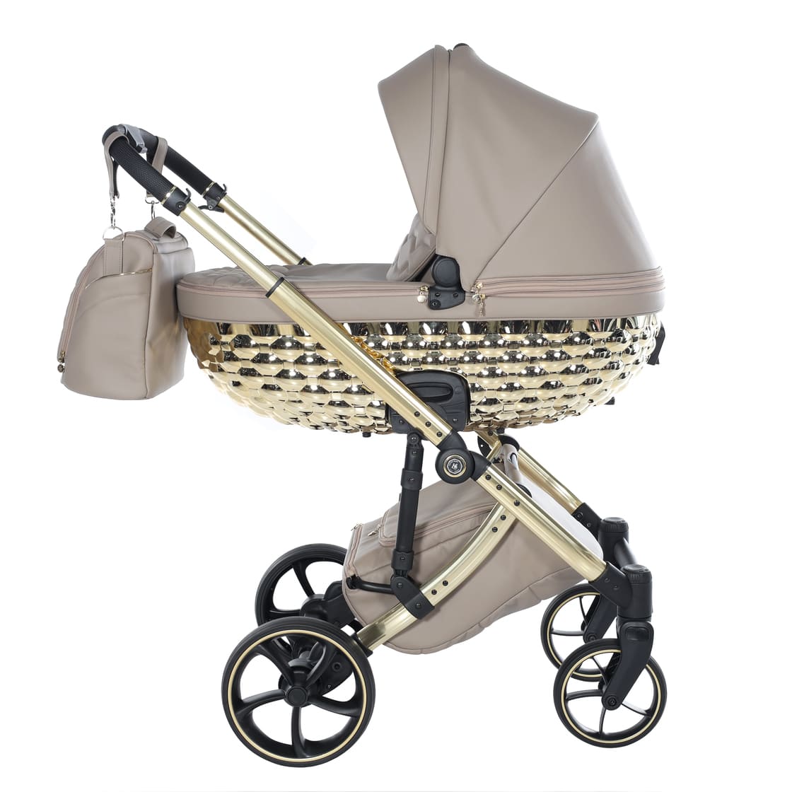 Trio Antes Baby Bubble Dark Beige/Gold Navic.Glossy Telaio Gold