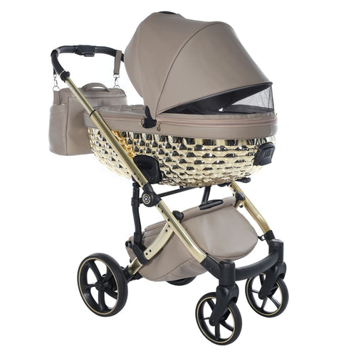Antes Baby 2 in 1 Bubble Dark Beige/Gold Navic. Glossy Telaio Gold
