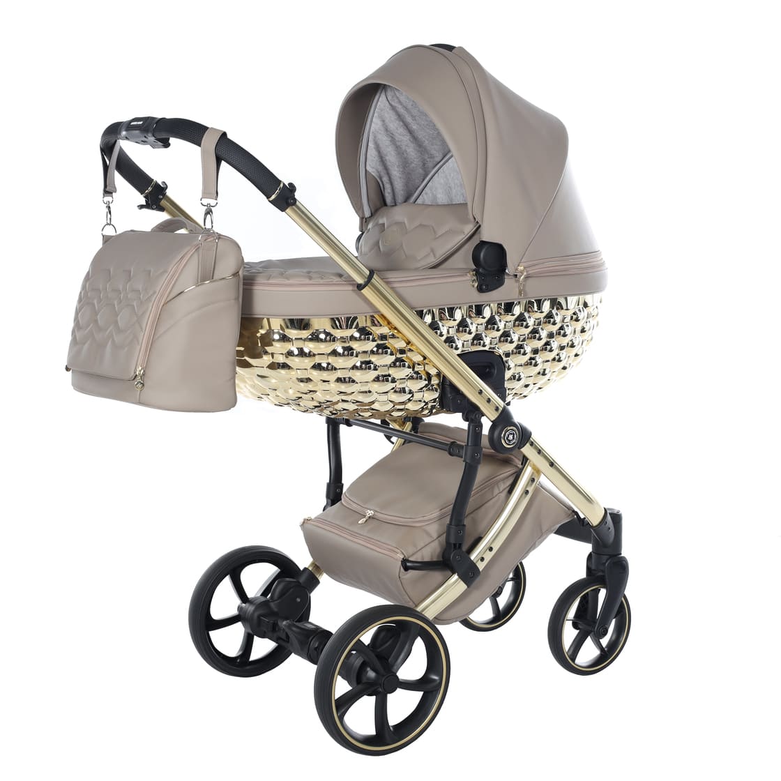 Trio Antes Baby Bubble Dark Beige/Gold Navic.Glossy Telaio Gold
