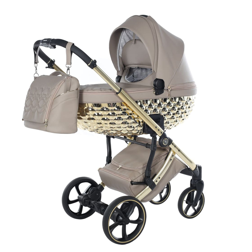 Antes Baby 2 in 1 Bubble Dark Beige/Gold Navic. Glossy Telaio Gold