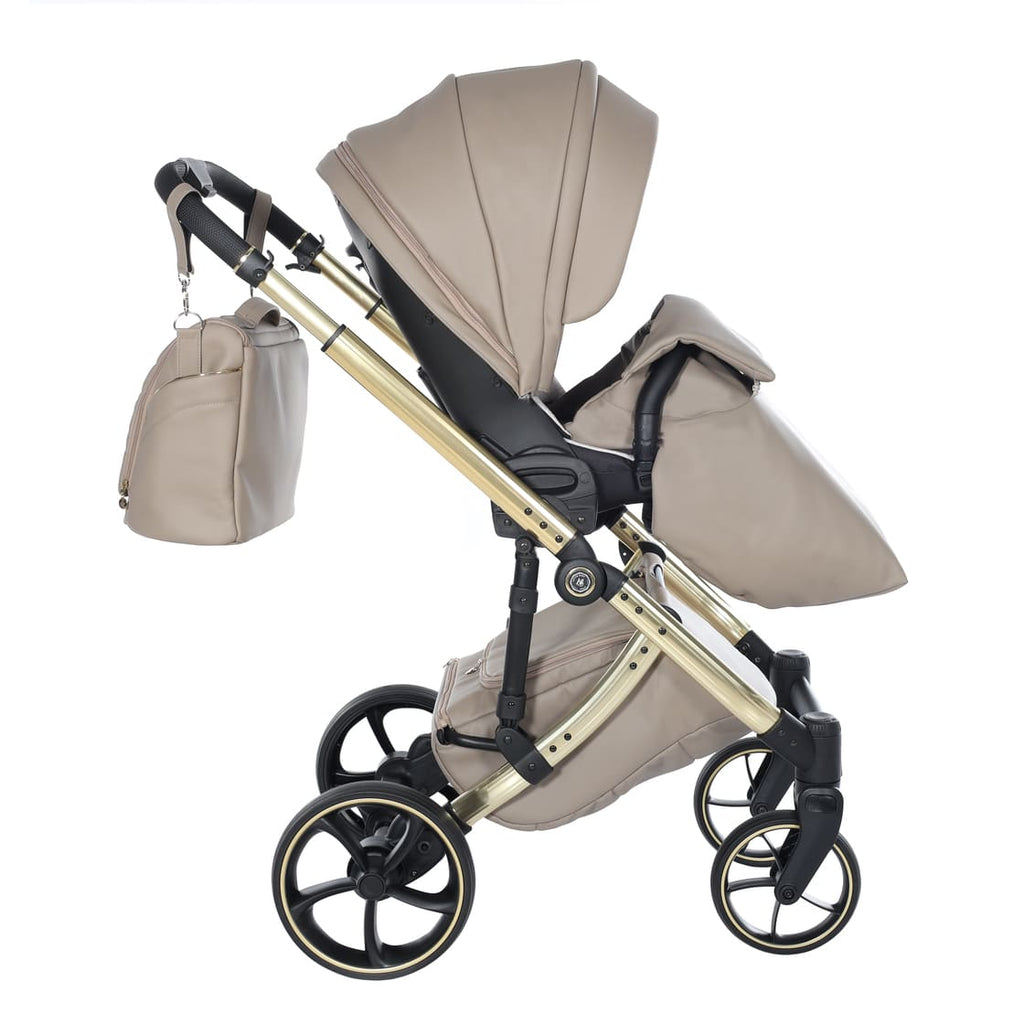 Antes Baby 2 in 1 Bubble Dark Beige/Gold Navic. Glossy Telaio Gold