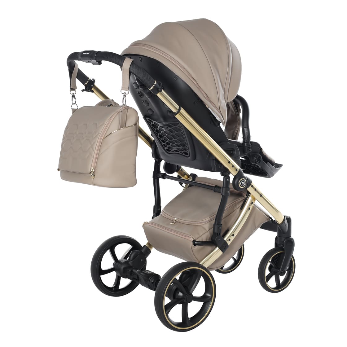 Antes Baby 2 in 1 Bubble Dark Beige/Gold Navic. Glossy Telaio Gold