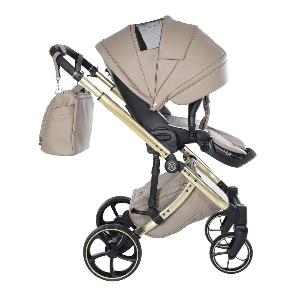 Antes Baby 2 in 1 Bubble Dark Beige/Gold Navic. Glossy Telaio Gold