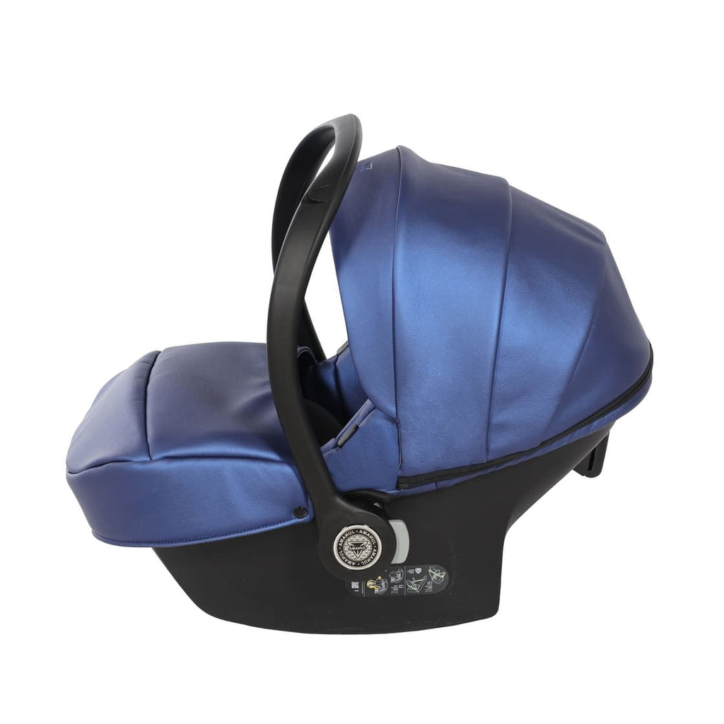 Seggiolino Auto Junama Fluo V3 iSize in Ecopelle Blu/Oro Rosa