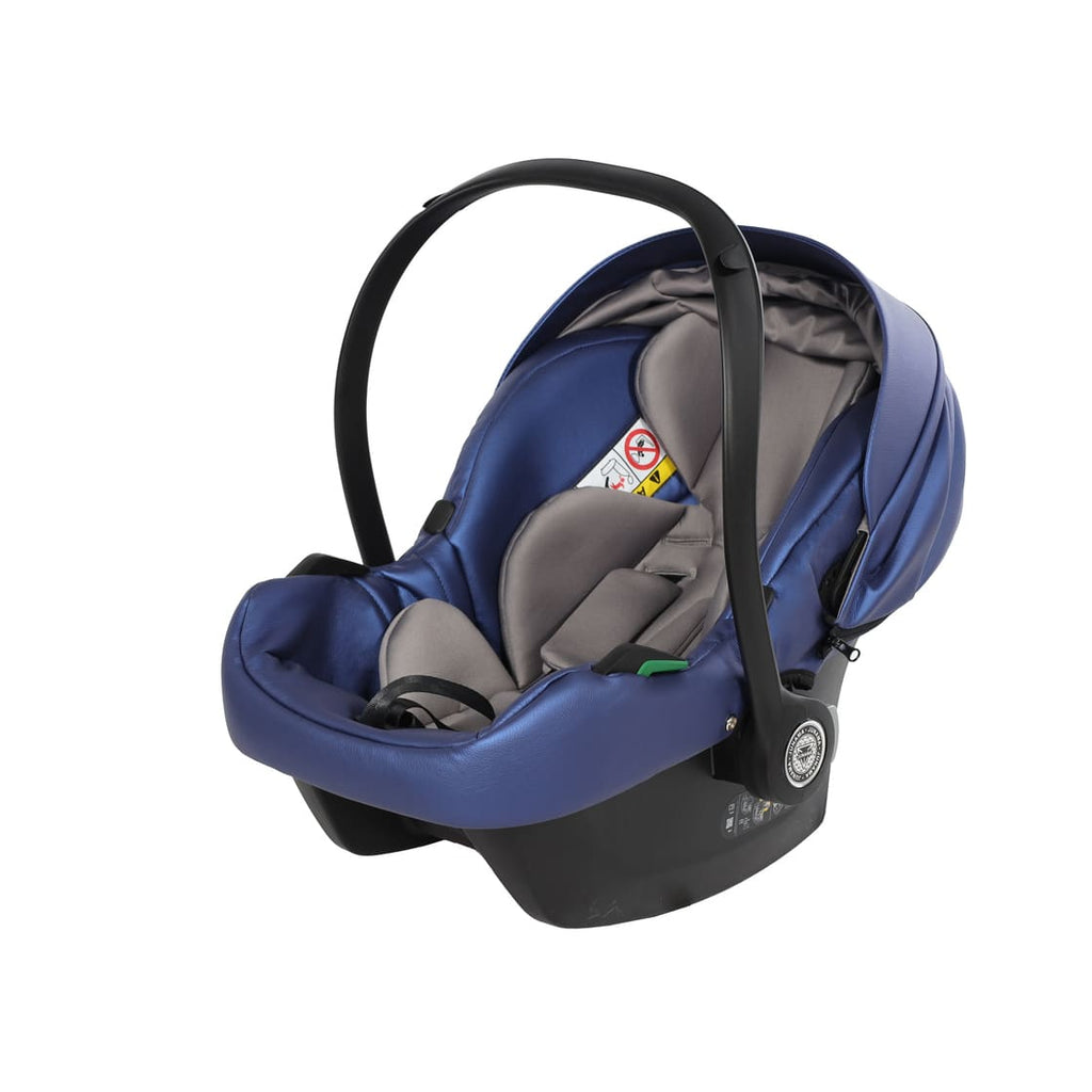 Seggiolino Auto Junama Fluo V3 iSize in Ecopelle Blu/Oro Rosa