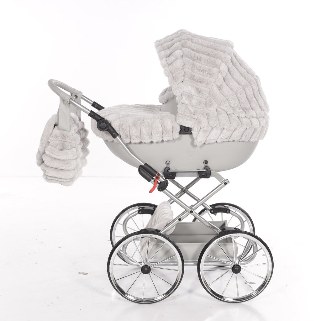 Carrozzina Mini Pelliccia Muffy Grigio Chiaro