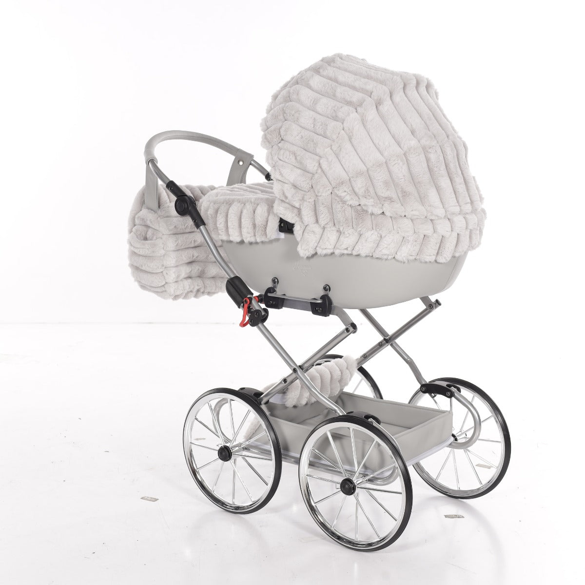 Carrozzina Mini Pelliccia Muffy Grigio Chiaro
