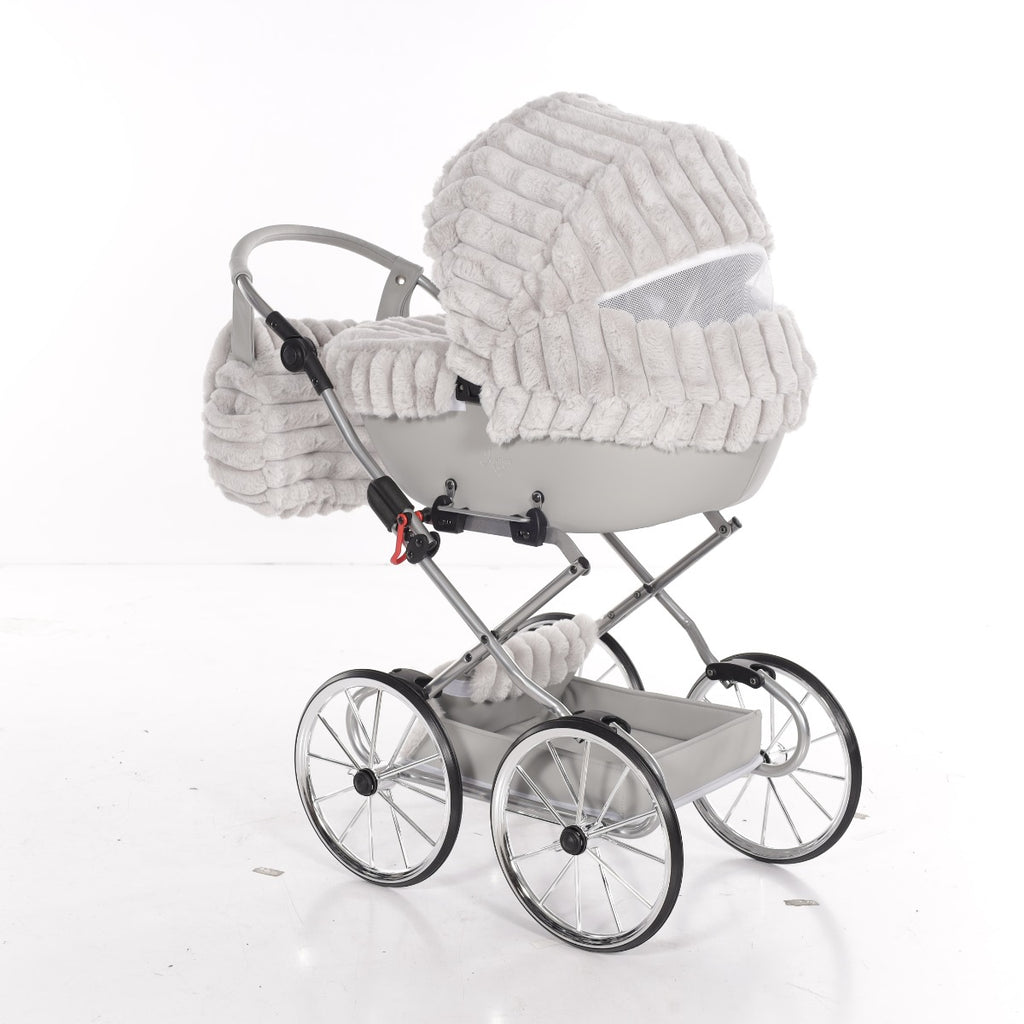 Carrozzina Mini Pelliccia Muffy Grigio Chiaro