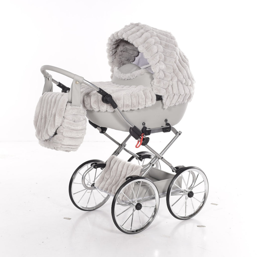 Carrozzina Mini Pelliccia Muffy Grigio Chiaro