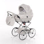 Carrozzina Mini Pelliccia Muffy Grigio Chiaro