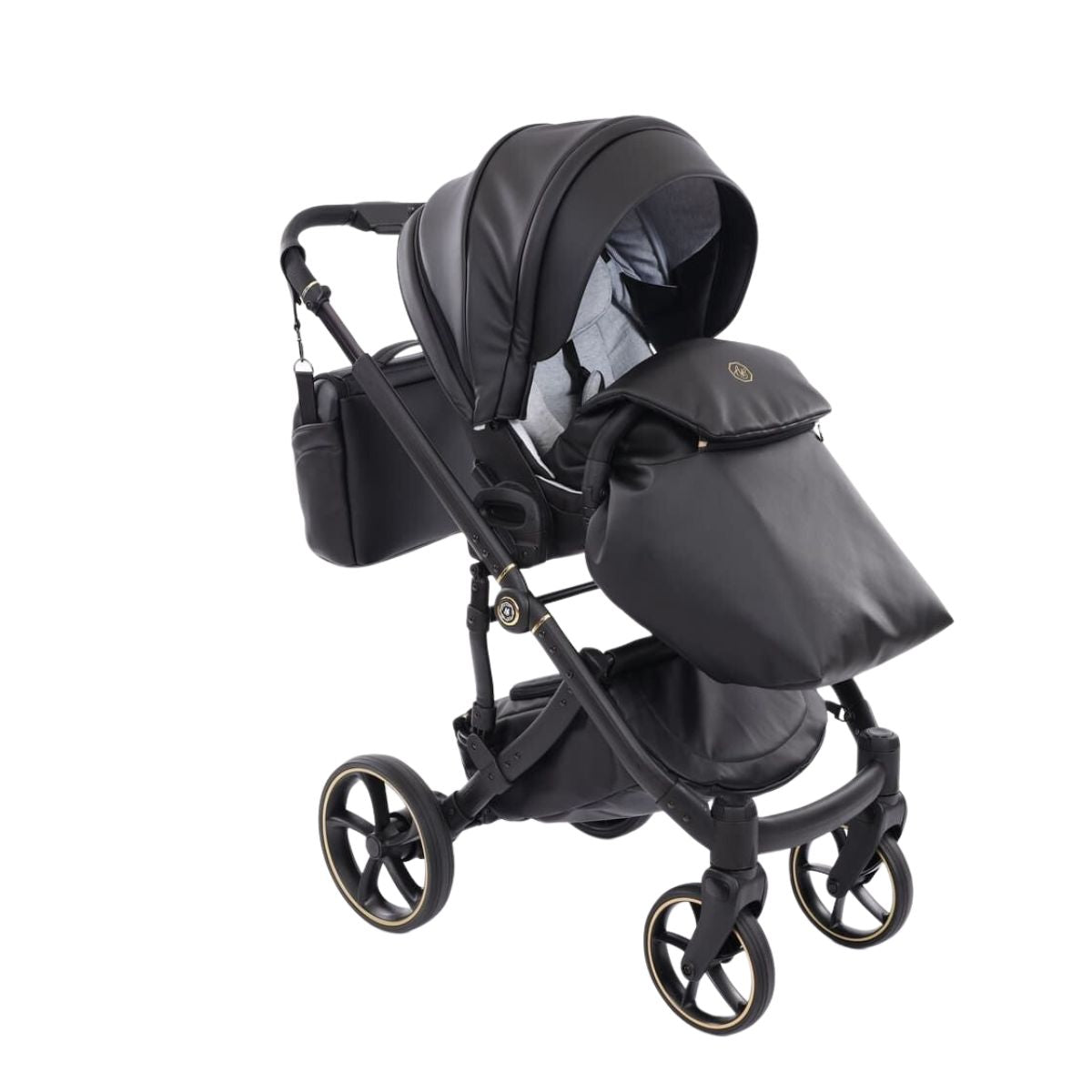 Trio Antes Baby Bubble Black/Gold Nav. Satin Telaio Black