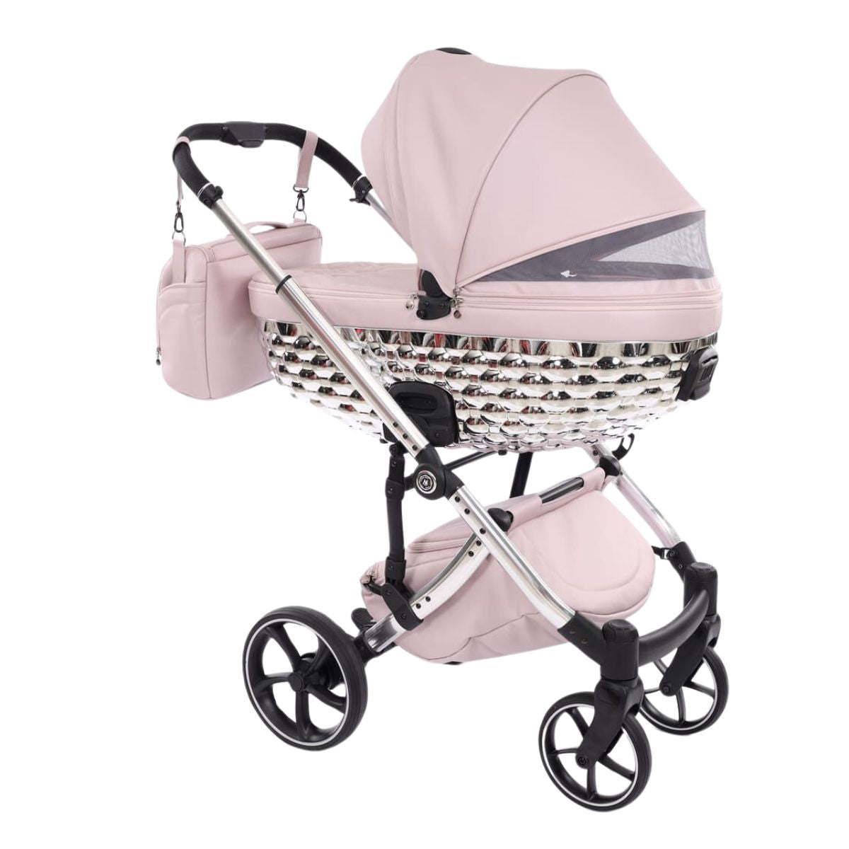 Trio Antes Baby Bubble Rosa/Silver Nav. Glossy Telaio Silver