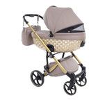 Antes Baby 2 in 1 Bubble Dark Beige/Gold Nav. Satin Telaio Gold