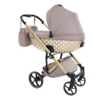 Antes Baby 2 in 1 Bubble Dark Beige/Gold Nav.Satin Telaio Gold