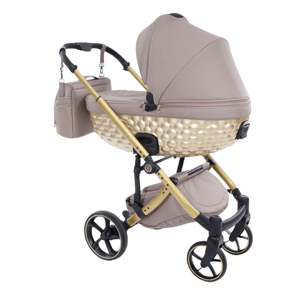Antes Baby 2 in 1 Bubble Dark Beige/Gold Nav. Satin Telaio Gold