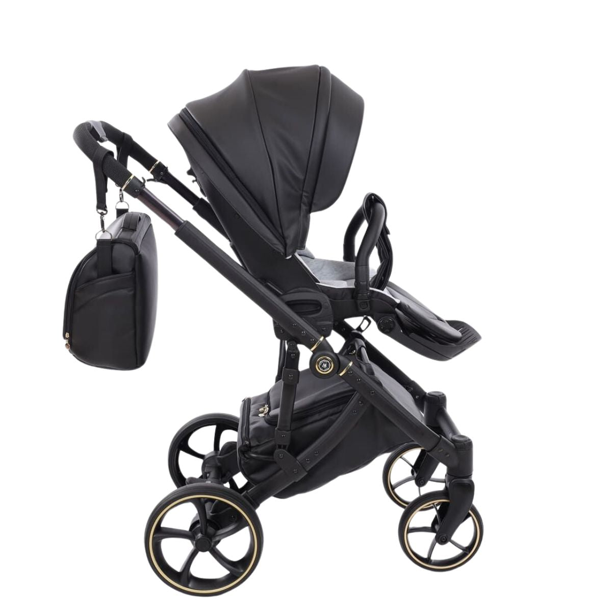 Trio Antes Baby Bubble Black/Gold Nav. Satin Telaio Black