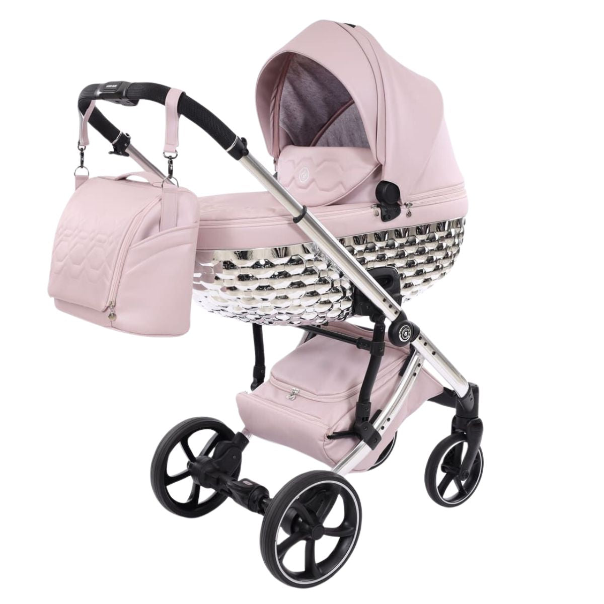 Trio Antes Baby Bubble Rosa/Silver Nav. Glossy Telaio Silver