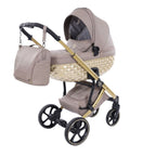 Antes Baby 2 in 1 Bubble Dark Beige/Gold Nav. Satin Telaio Gold
