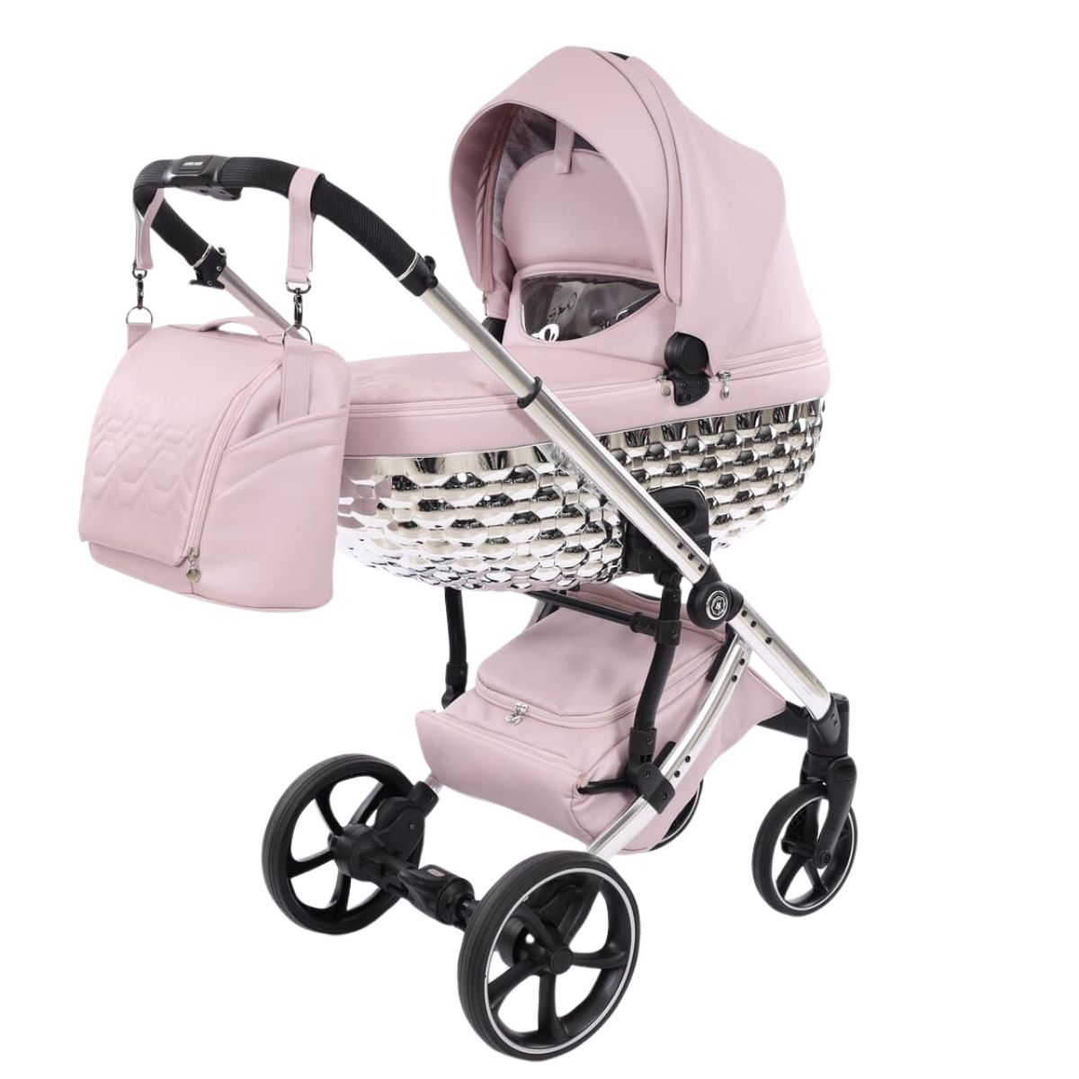 Trio Antes Baby Bubble Rosa/Silver Nav. Glossy Telaio Silver