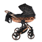 Junama Diamond Heart Collection V3 2 in 1 Ecopelle Black/Rosegold Telaio Rosegold