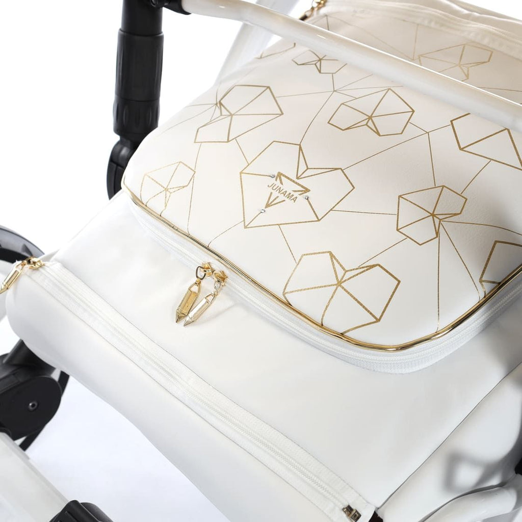 Trio Diamond Heart Collection V3 3 in 1 Ecopelle White/Gold Telaio Bianco