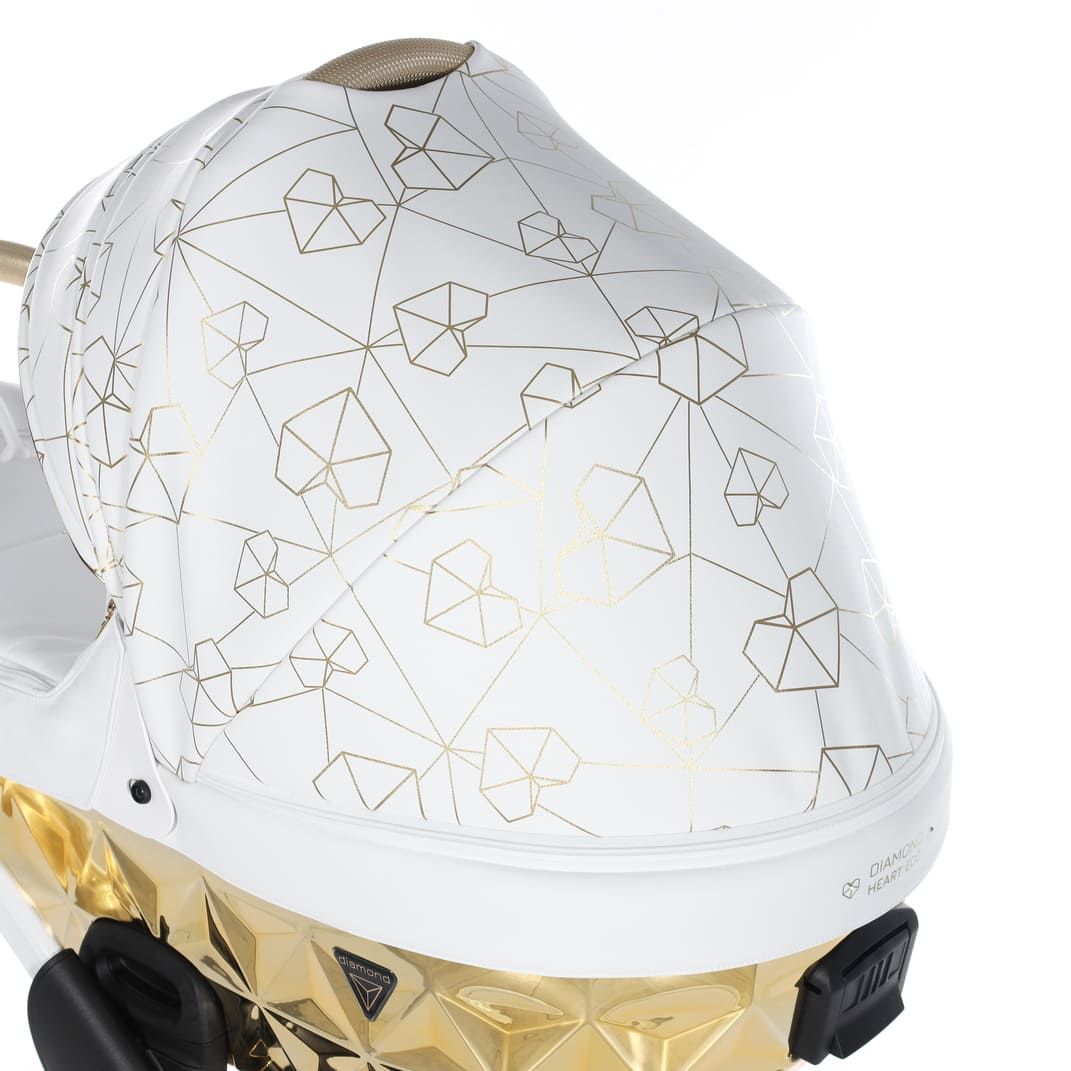 Trio Diamond Heart Collection V3 3 in 1 Ecopelle White/Gold Telaio Bianco