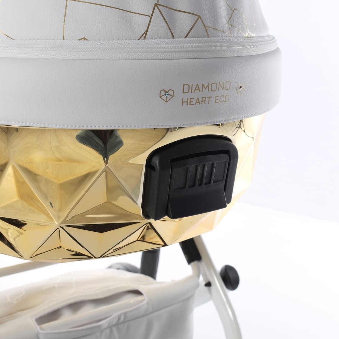 Trio Diamond Heart Collection V3 3 in 1 Ecopelle White/Gold Telaio Bianco