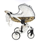 Trio Diamond Heart Collection V3 3 in 1 Ecopelle White/Gold Telaio Bianco