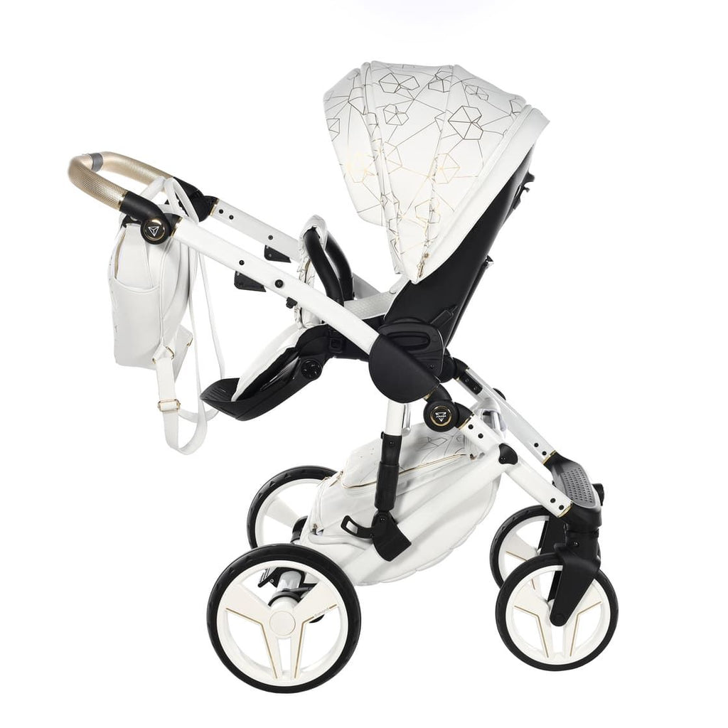 Trio Diamond Heart Collection V3 3 in 1 Ecopelle White/Gold Telaio Bianco