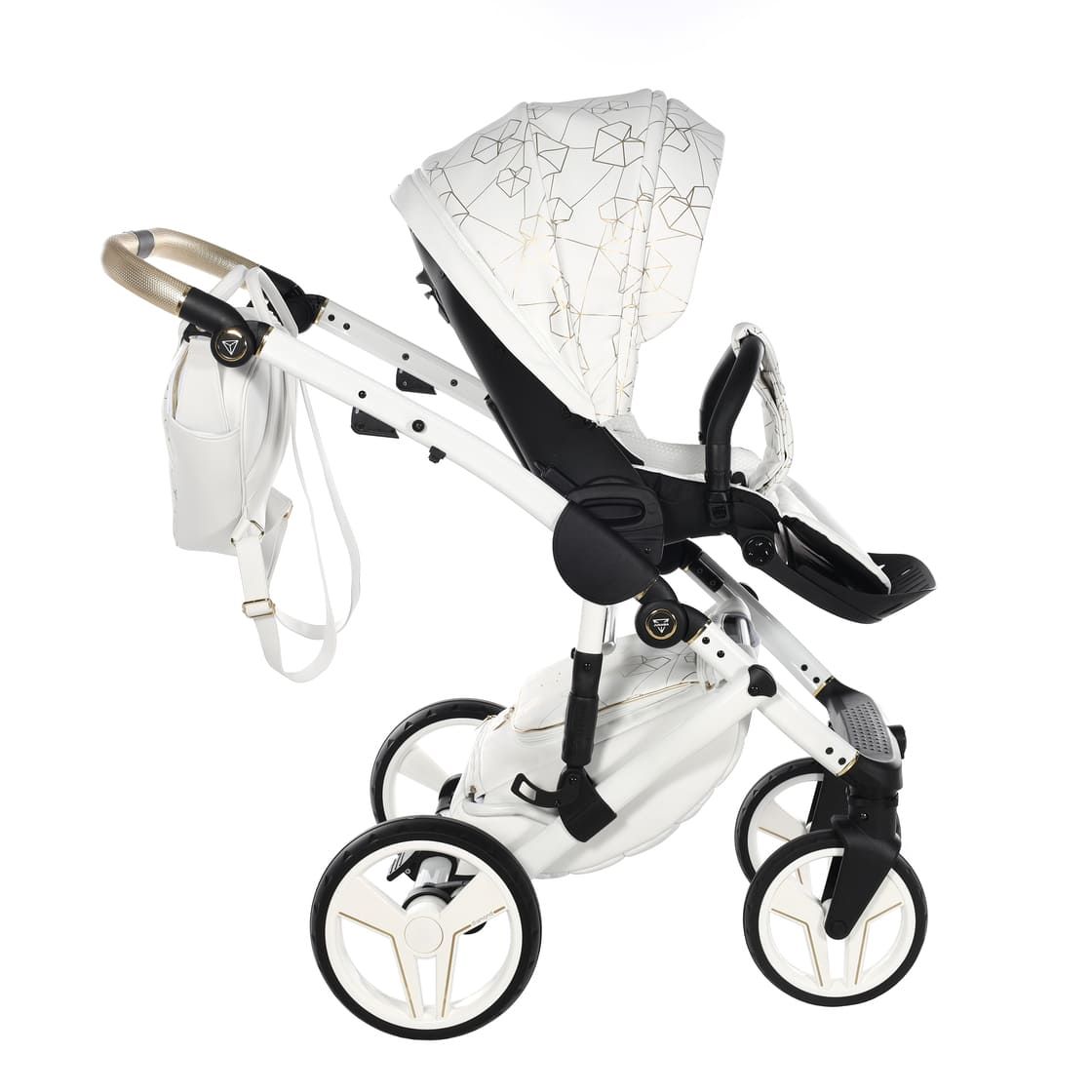 Trio Diamond Heart Collection V3 3 in 1 Ecopelle White/Gold Telaio Bianco