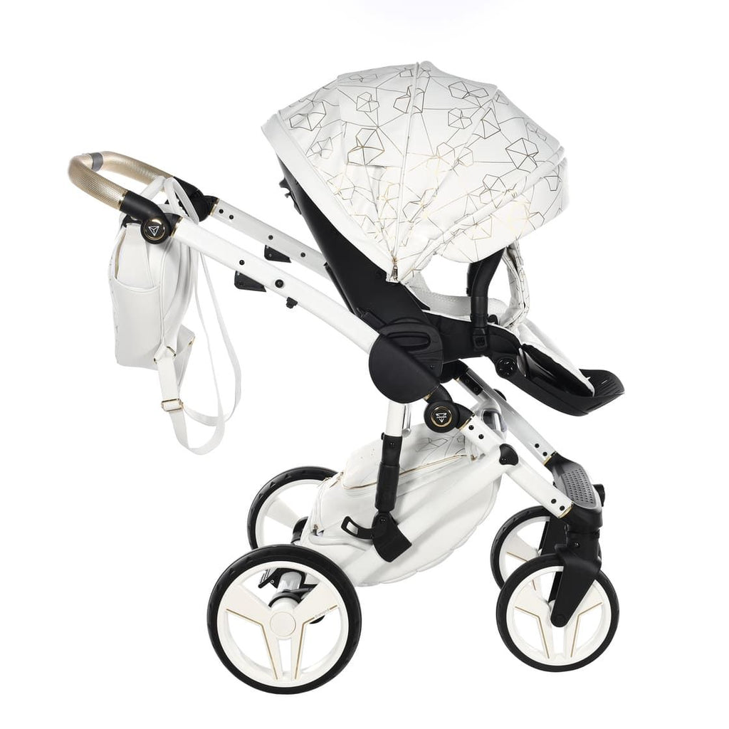 Trio Diamond Heart Collection V3 3 in 1 Ecopelle White/Gold Telaio Bianco