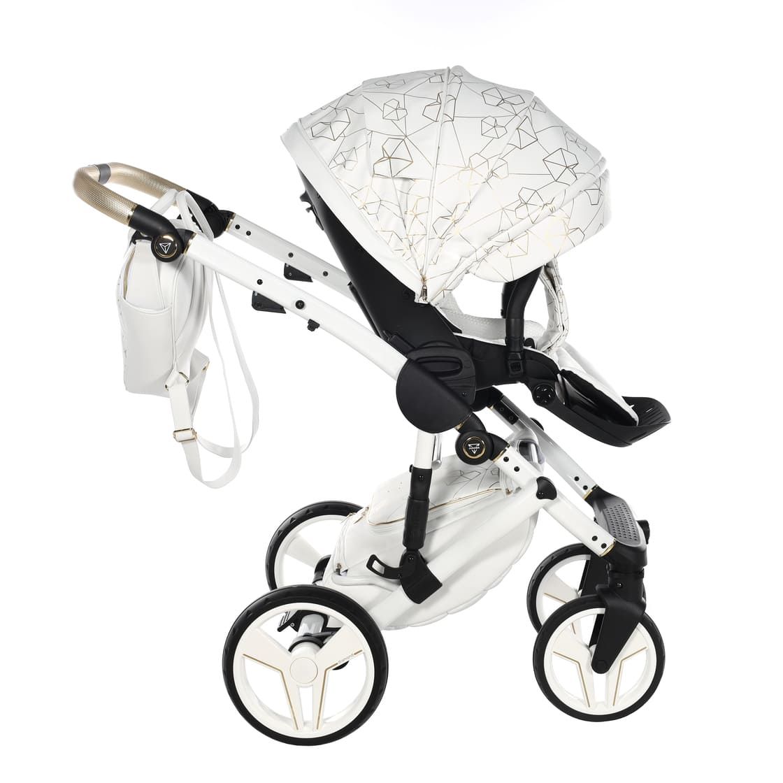 Trio Diamond Heart Collection V3 3 in 1 Ecopelle White/Gold Telaio Bianco