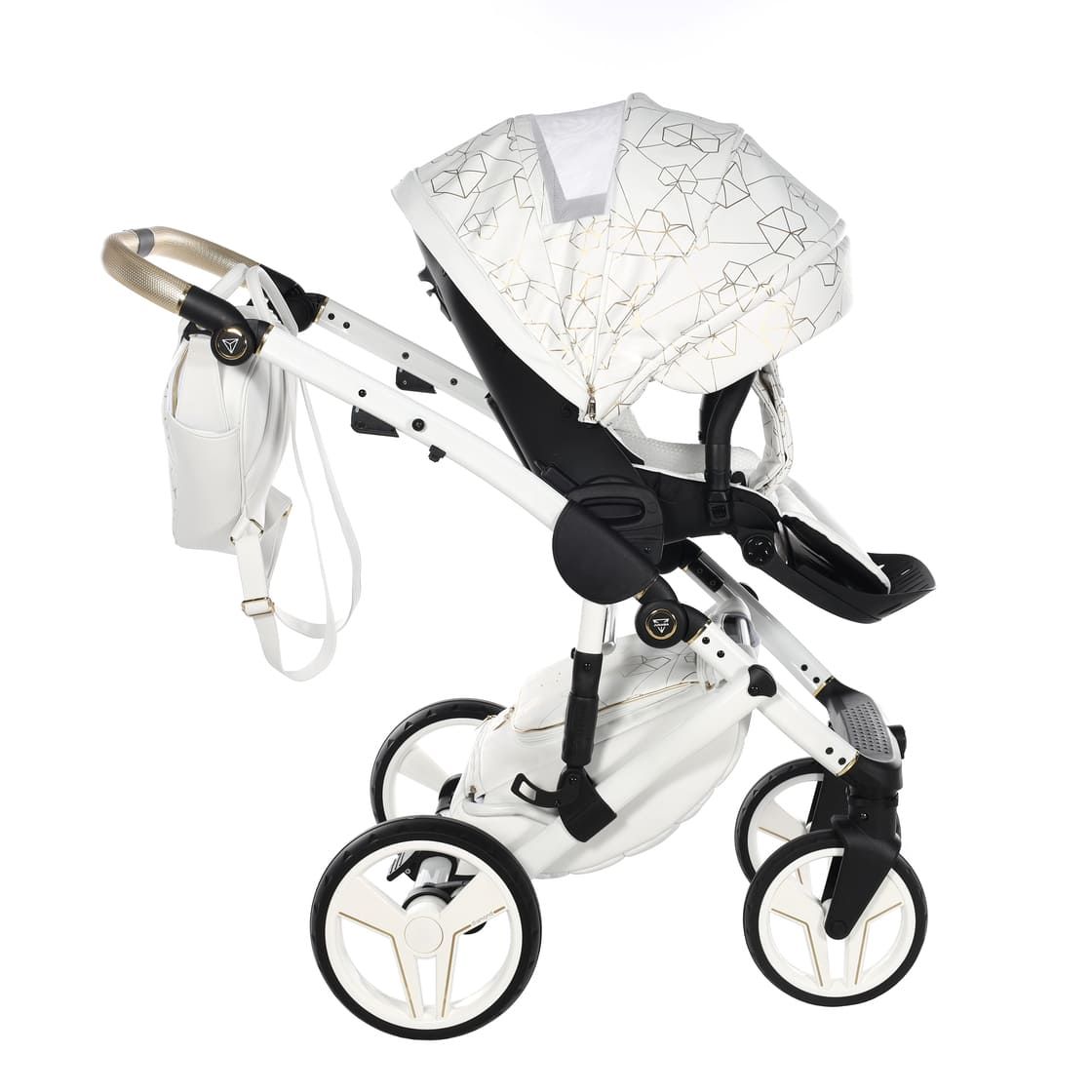 Trio Diamond Heart Collection V3 3 in 1 Ecopelle White/Gold Telaio Bianco