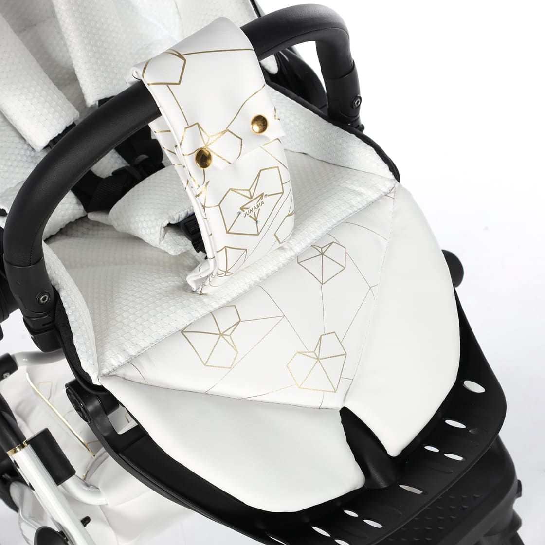 Trio Diamond Heart Collection V3 3 in 1 Ecopelle White/Gold Telaio Bianco