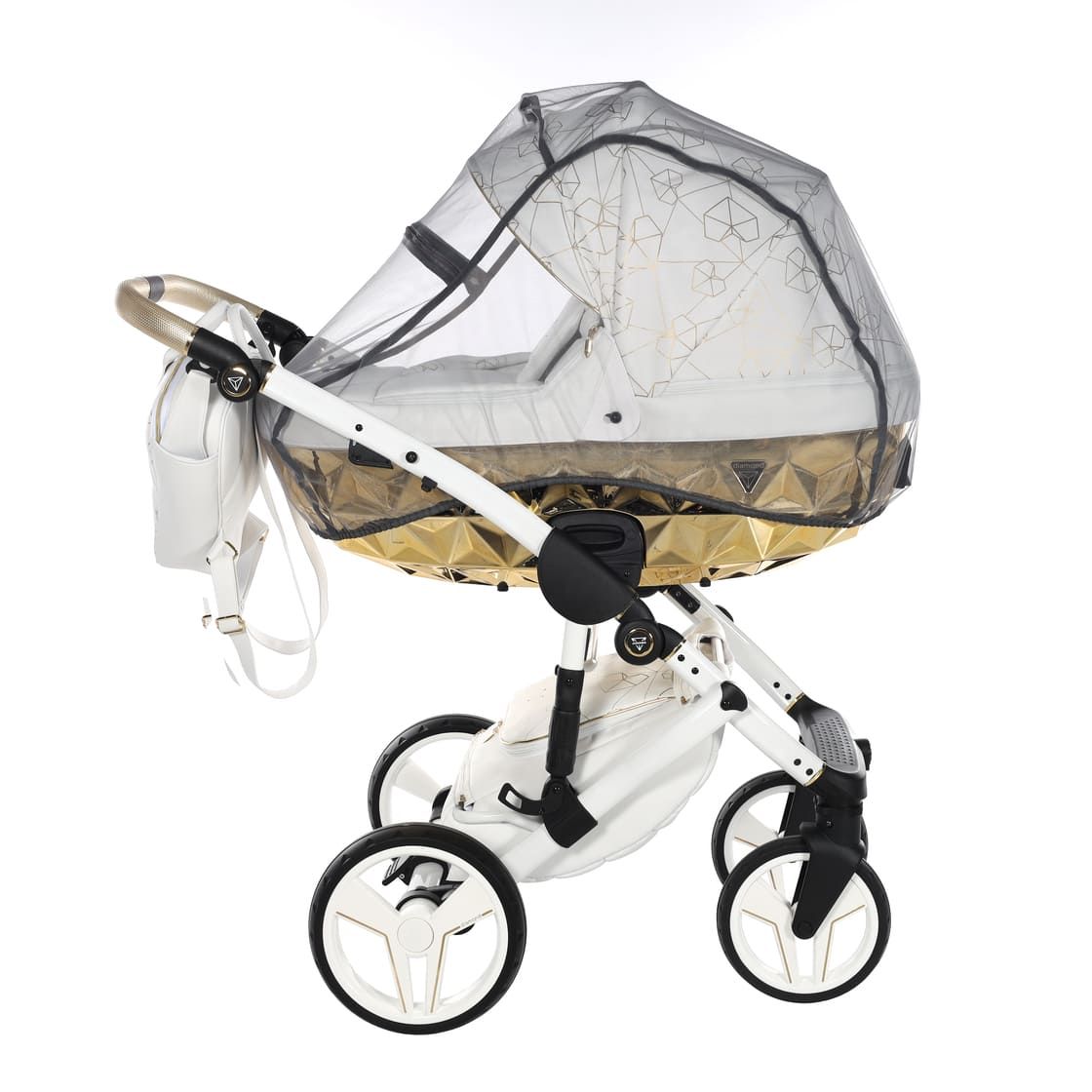 Junama Diamond Heart Collection V3 2 in 1 Ecopelle White/Gold Telaio Bianco