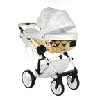 Trio Diamond Heart Collection V3 3 in 1 Ecopelle White/Gold Telaio Bianco