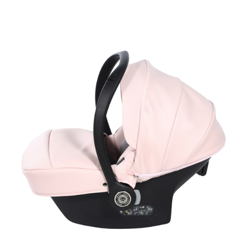 Seggiolino Auto Junama Fluo V3 in Ecopelle Rosa/Cromato