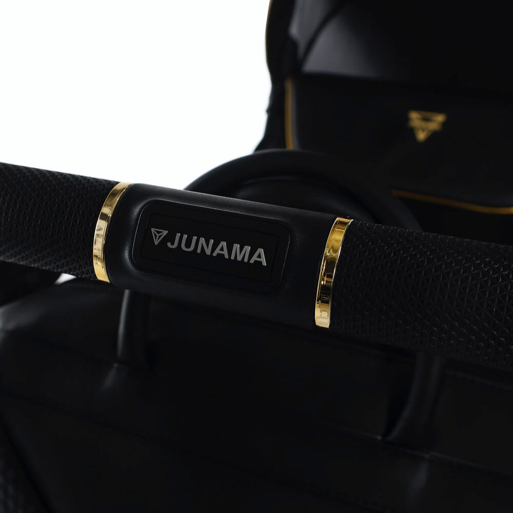Diamond Fluo 3 in 1 Pelle Nero Navicella Nera Telaio Oro Giallo