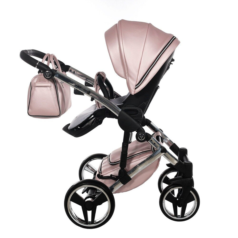 Diamond Fluo 3 in 1 Pelle Rosa Navicella Nera Telaio Cromato