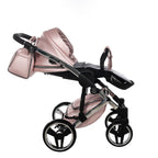 Diamond Fluo 3 in 1 Pelle Rosa Navicella Nera Telaio Cromato