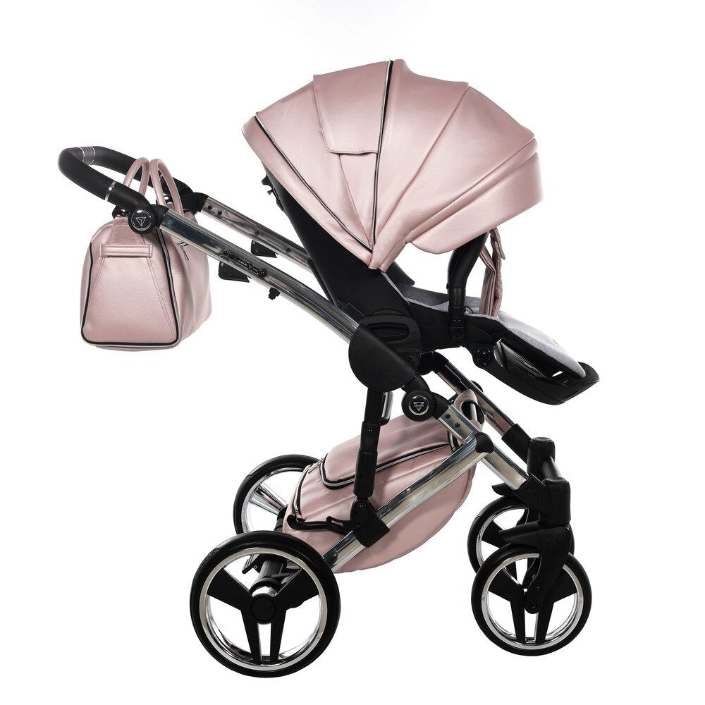 Diamond Fluo 3 in 1 Pelle Rosa Navicella Nera Telaio Cromato