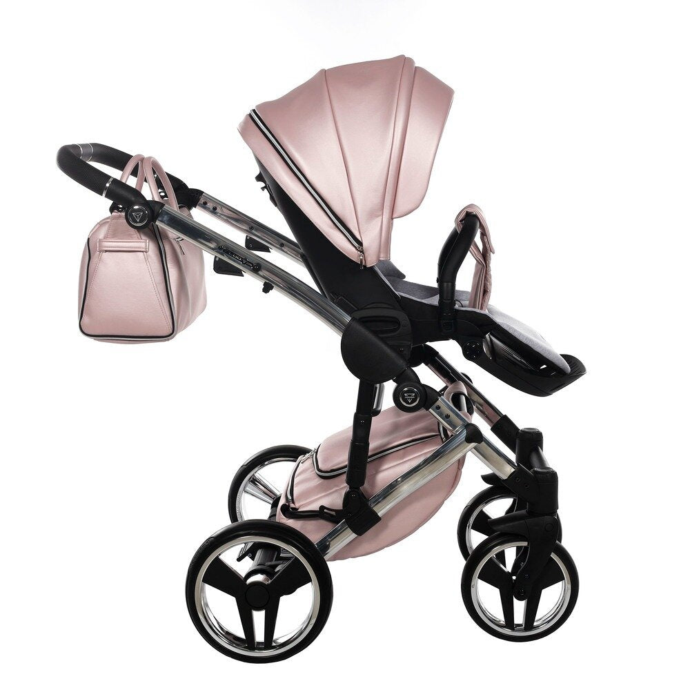 Diamond Fluo 3 in 1 Pelle Rosa Navicella Nera Telaio Cromato