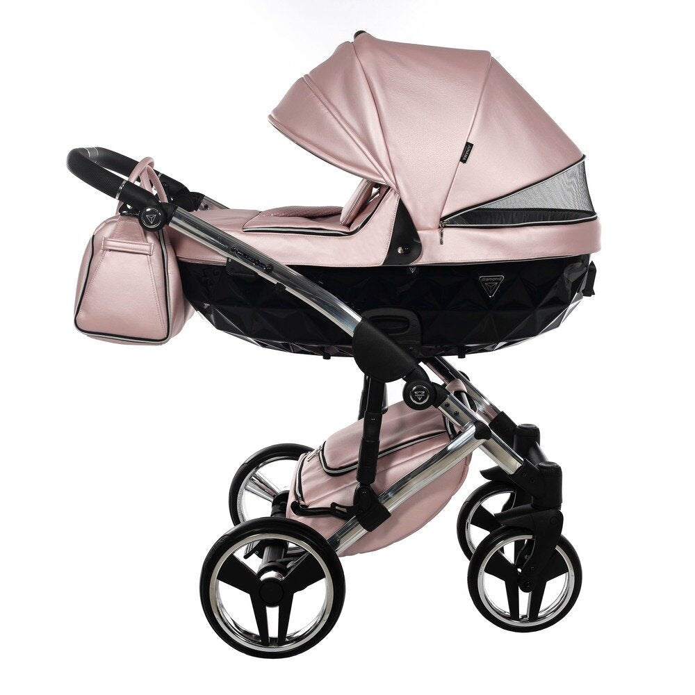 Diamond Fluo 3 in 1 Pelle Rosa Navicella Nera Telaio Cromato