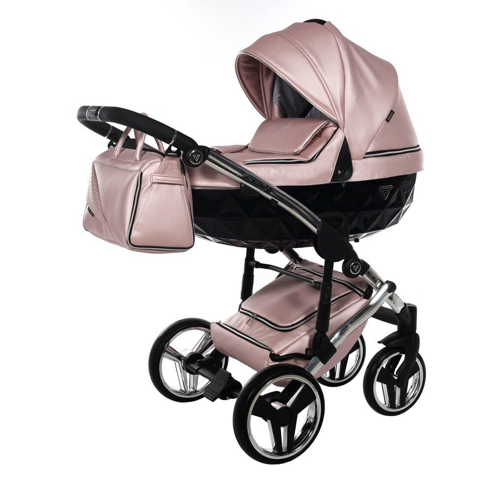 Diamond Fluo 3 in 1 Pelle Rosa Navicella Nera Telaio Cromato