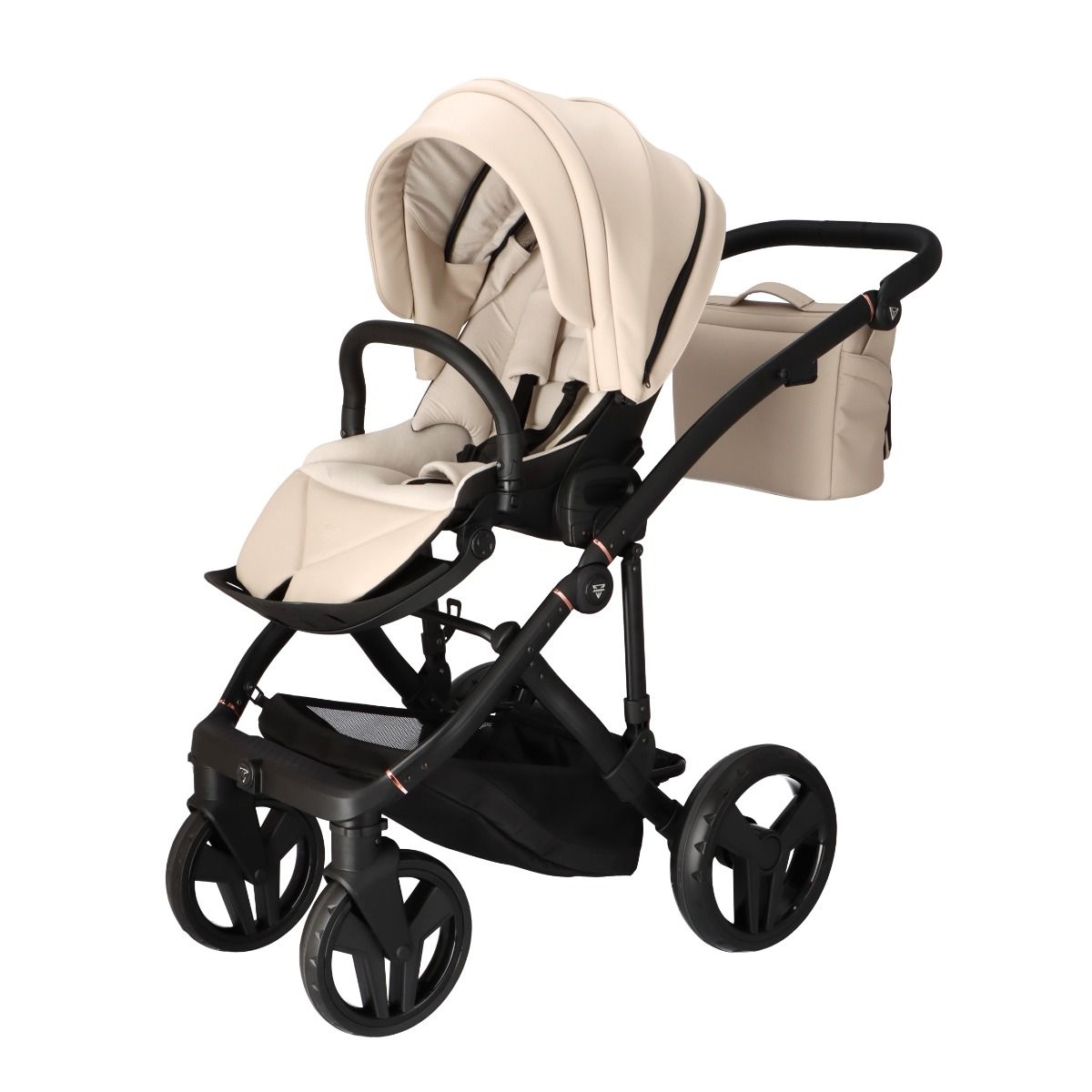 Junama Classic 2 in 1 Ecopelle Beige Nav. Nera Telaio Nero